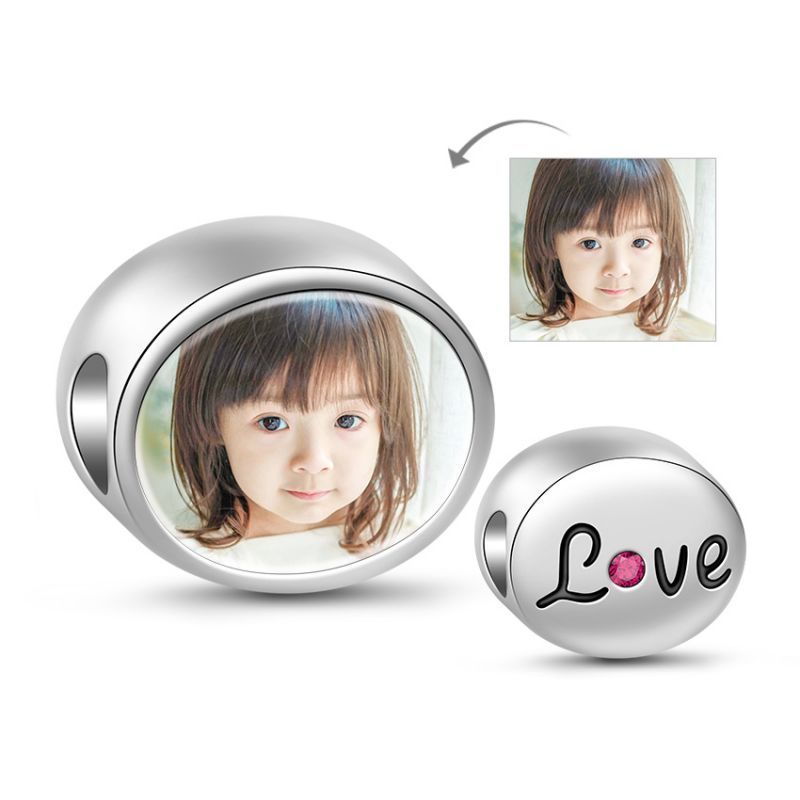 Love Photo Charm Sterling Silver