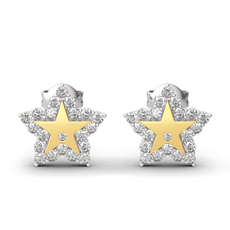 "A Star Is Born" Sterling Silver Engraved Earrings