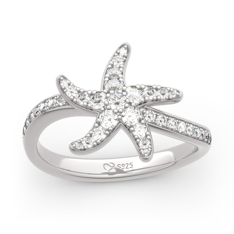 Starfish Sterling Silver Ring