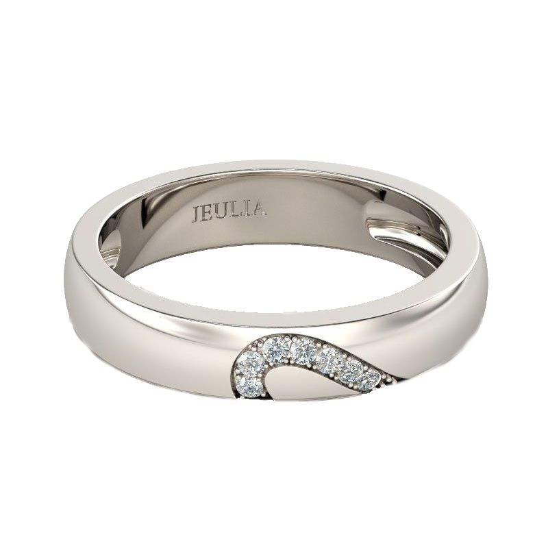 Heart Shape Sterling Silver Women's Band