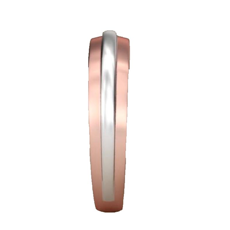 Two Tone Sterling Silver Men's Band