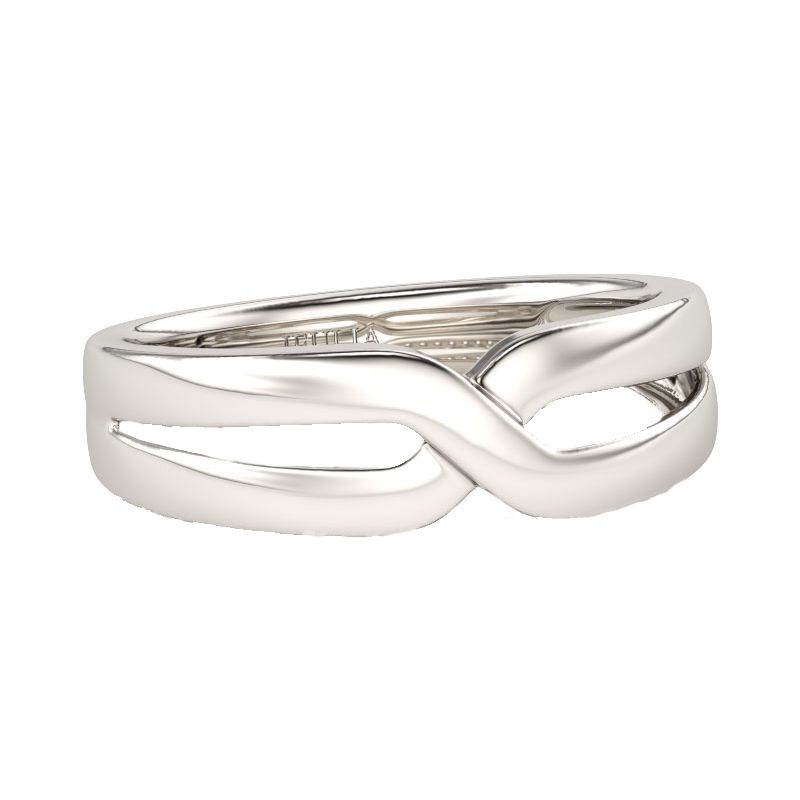 Crossover Sterling Silver Men's Band