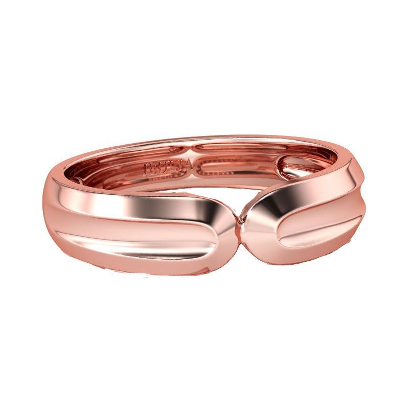 Rose Gold Tone Sterling Silver Men's Band