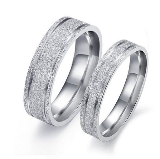 Simple Sterling Silver Band Set