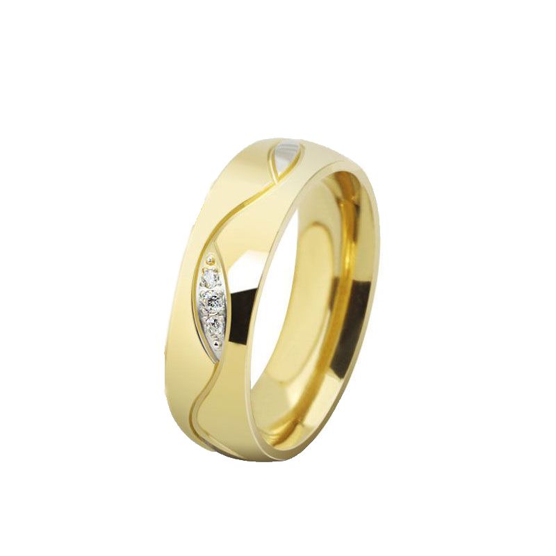 Gold Tone Titanium Steel Women's Band