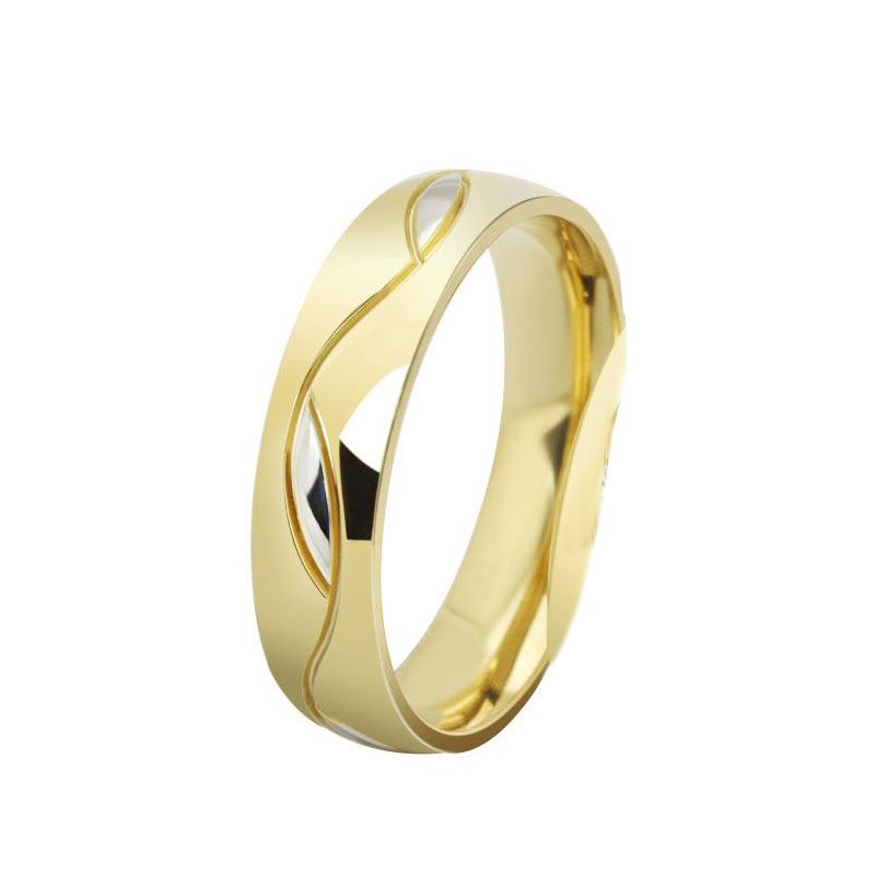 Gold Tone Titanium Steel Men's Band