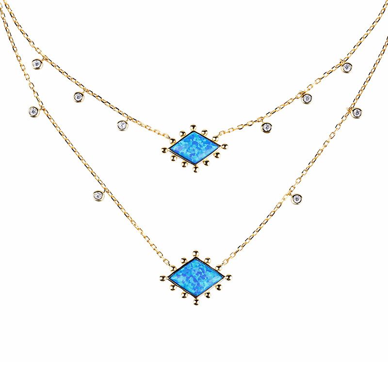 Stardust Opal Double Layered Necklace