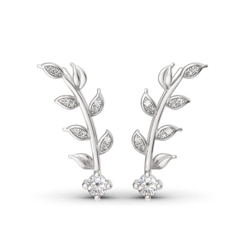 Sterling Silver Leaves Earring Climber