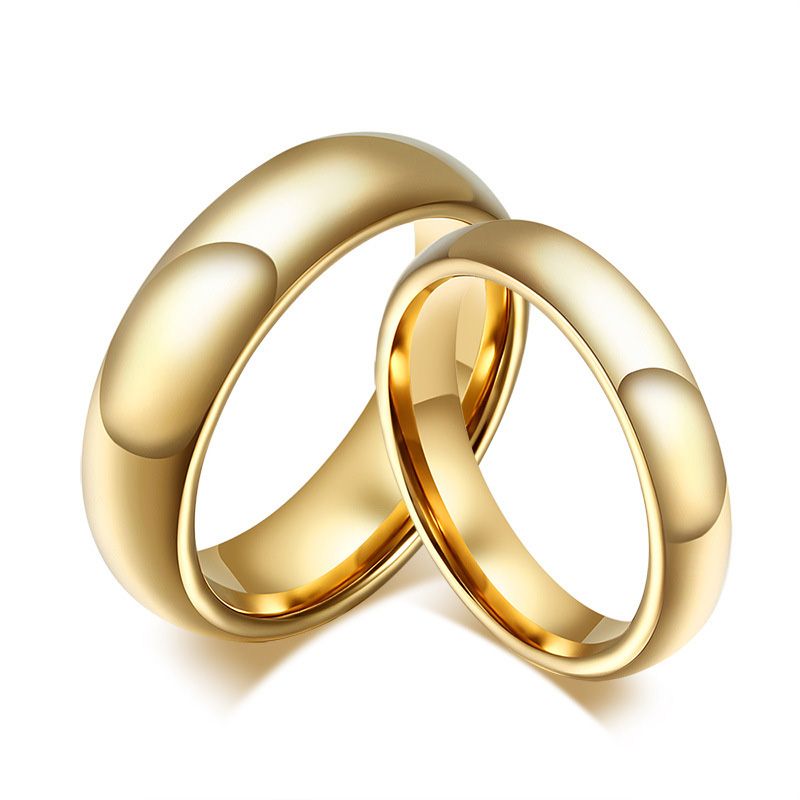 Simple Couple Rings Tungsten Steel