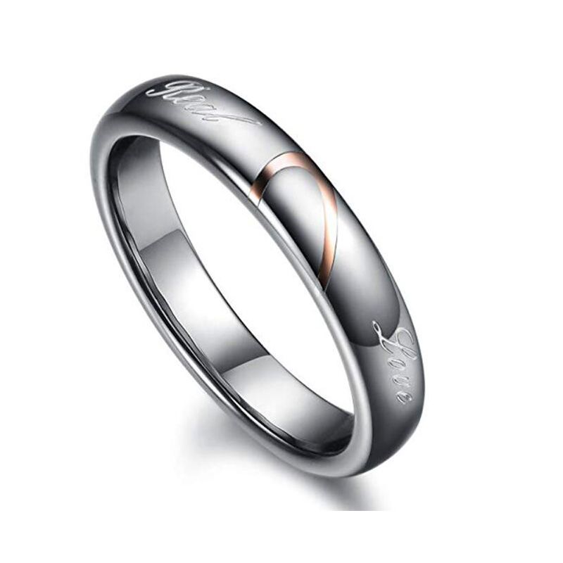 Heart Tungsten Steel Women's Band