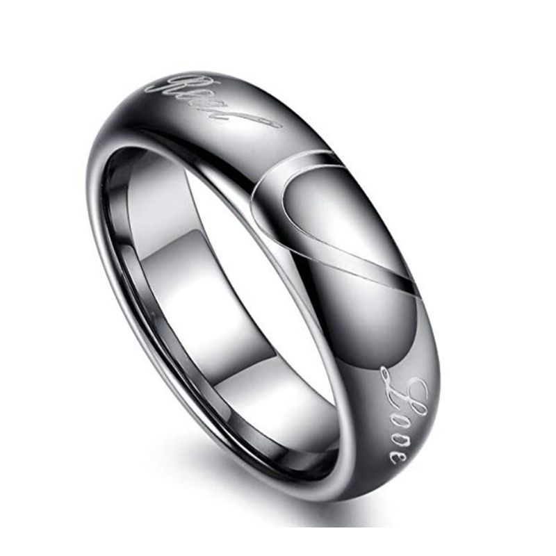 Heart Tungsten Steel Men's Band