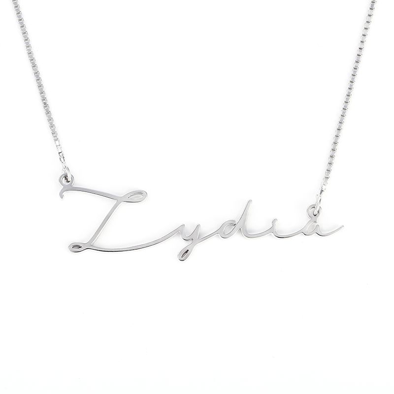 Silver Signature Style Name Necklace