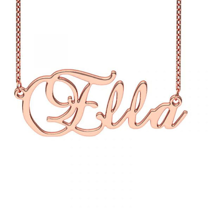 Personalized Brockscript Style Name Necklace