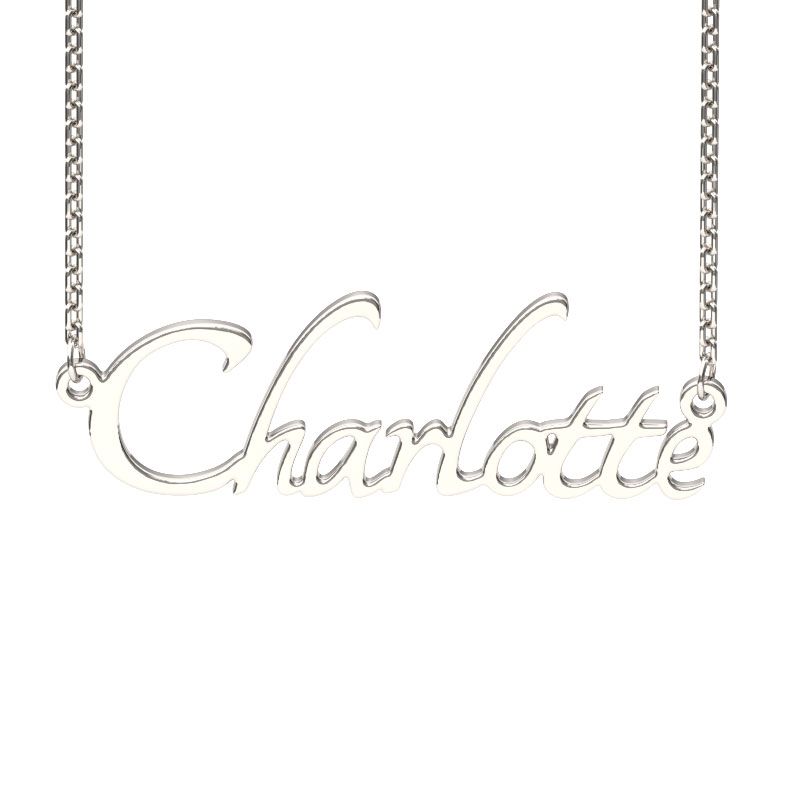 Silver Tangerine Style Name Necklace