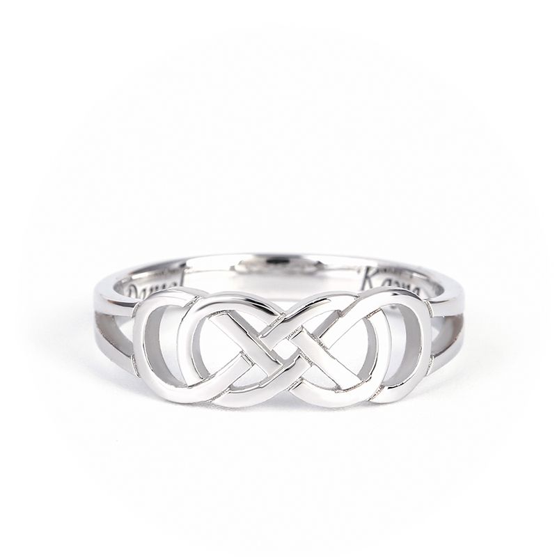 Infinity Ring With Inner Engraving Sterling Silver