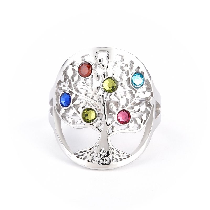 Family Tree Birthstone Ring