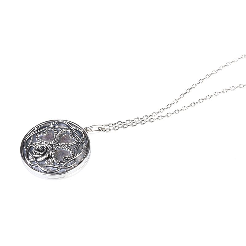 Heart and Rose Locket Necklace