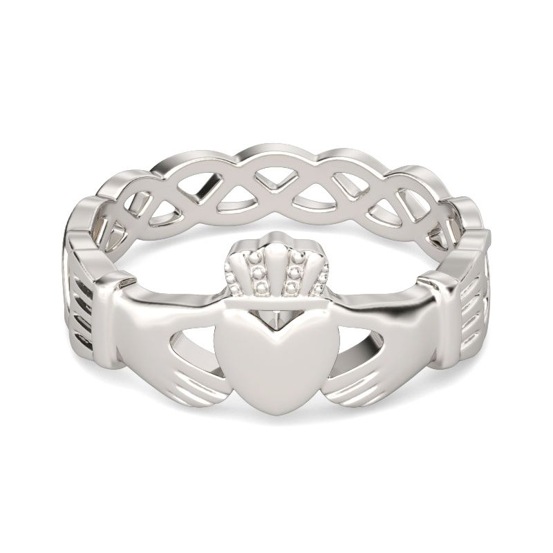 Simple Claddagh Stainless Steel Men's Band