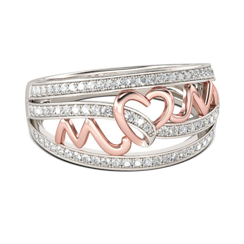 Mom's Heartbeat Sterling Silver Band