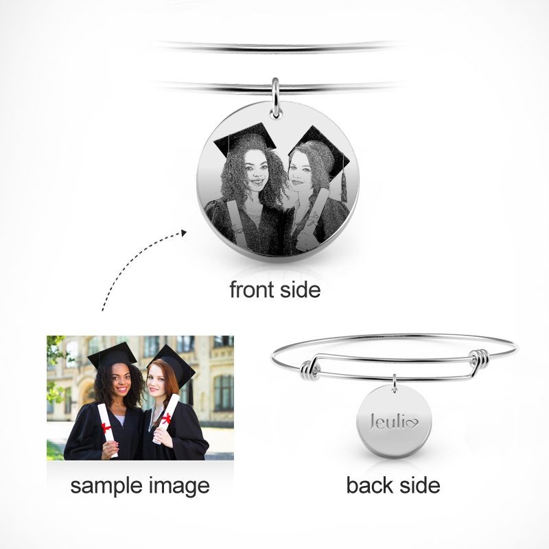 Personalized Laser Engraved Photo Bangle