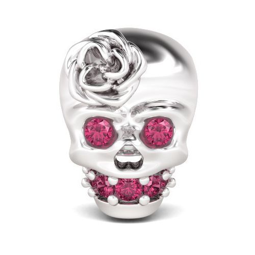 Cute Skull Charm Sterling Silver