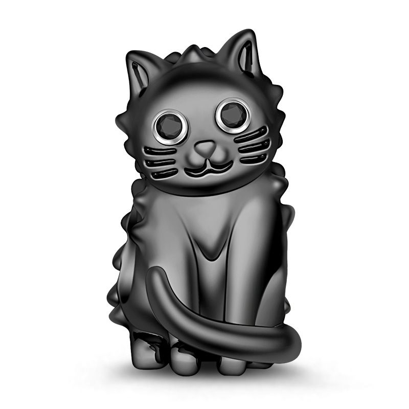 Black Cat S925 Sterling Silver Charm