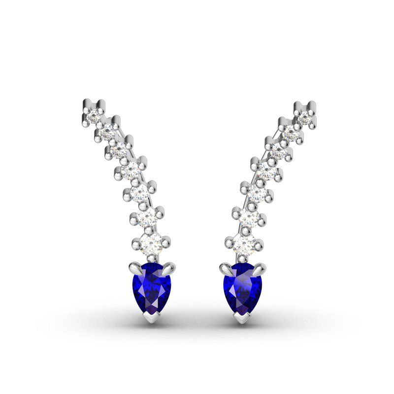 Royal Blue Climber Earrings